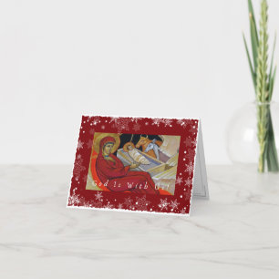 Cartes Pour Fêtes Annuelles Dieu Est Avec Nous !