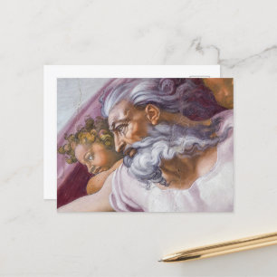 Cartes Pour Fêtes Annuelles Dieu le Père, Chapelle Sixtine par Michel-Ange