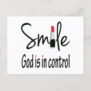 Cartes Pour Fêtes Annuelles dieu sourire a le contrôle