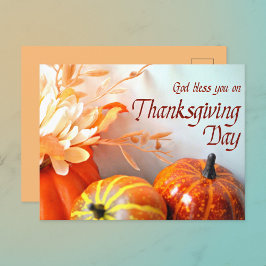Cartes Pour Fêtes Annuelles Dieu te bénisse Thankesgiving