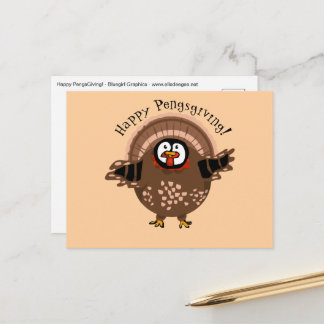Cartes Pour Fêtes Annuelles Dinde de PengsGiving joyeux