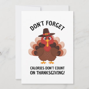 Cartes Pour Fêtes Annuelles Dinde de Thanksgiving Humour Drôle de Blague d'Aut