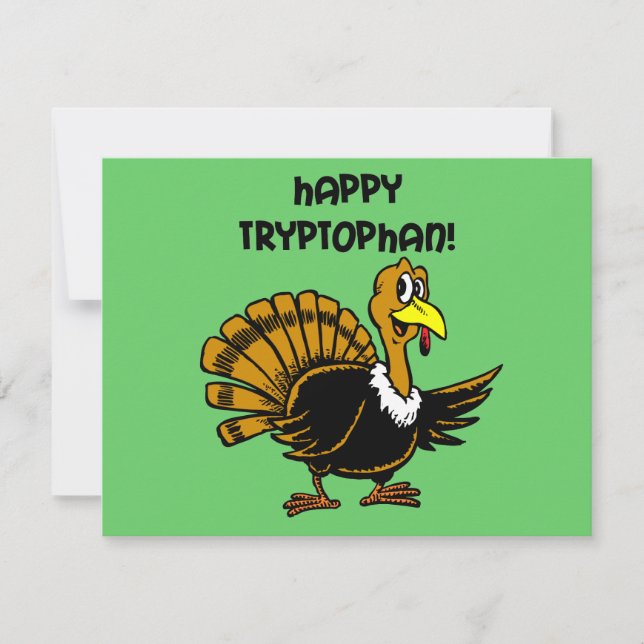 Cartes Pour Fêtes Annuelles Dinde de vacances amusante (Devant)