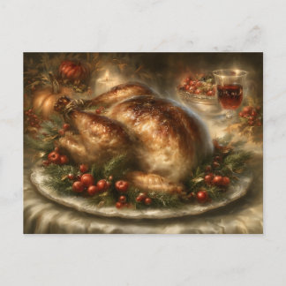 Cartes Pour Fêtes Annuelles Dinde rôtie
