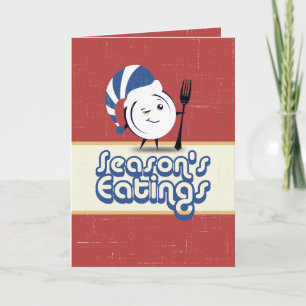 Cartes Pour Fêtes Annuelles Dîner assiette cuisine chef de Noël restaurant de 