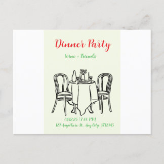 Cartes Pour Fêtes Annuelles dîner de fête