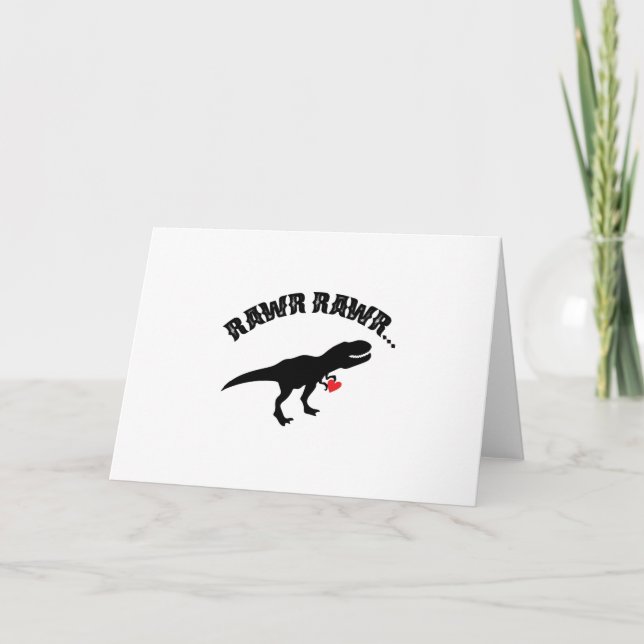 Cartes Pour Fêtes Annuelles Dinosaur Heureuse Sainte-Valentin Funny Kids (Devant)