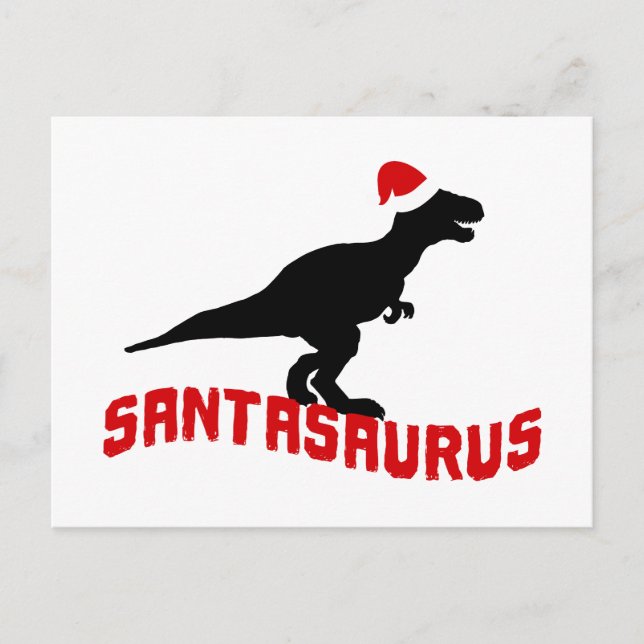 Cartes Pour Fêtes Annuelles Dinosaure de Noël préhistorique (Devant)