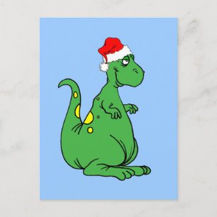 Cartes Pour Fêtes Annuelles dinosaure Père Noël
