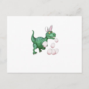 Cartes Pour Fêtes Annuelles Dinosaure T-Rex Bunny Funny Oeuf de Pâques