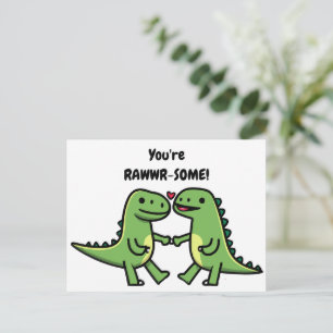 Cartes Pour Fêtes Annuelles Dinosaure valentines