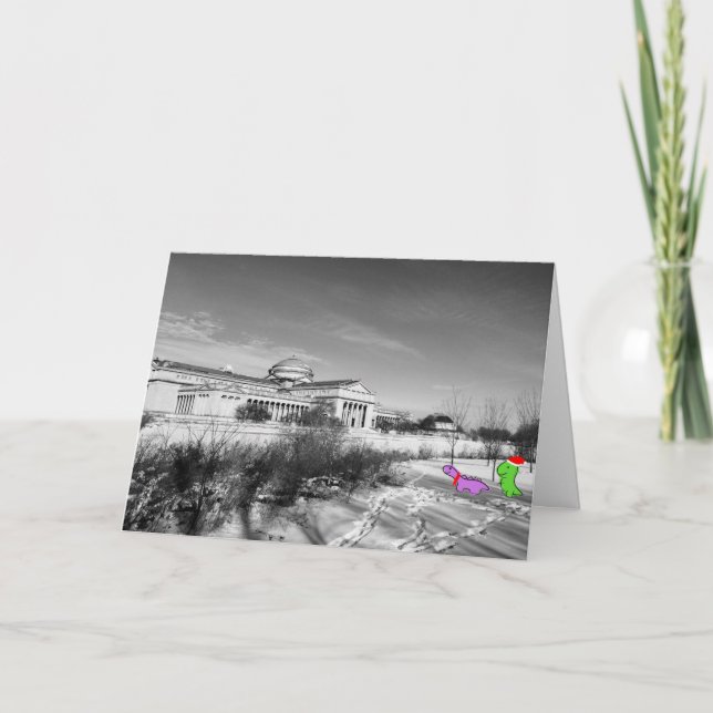 Cartes Pour Fêtes Annuelles Dinosaures au musée de la Science et de (Devant)