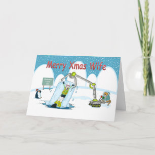 Cartes Pour Fêtes Annuelles Dip chance drôle de plongée Joyeux Noël Femme