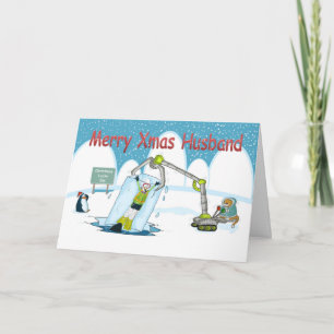 Cartes Pour Fêtes Annuelles Dip chance drôle de plongée Joyeux noël Mari