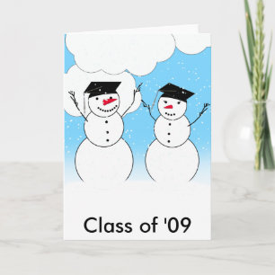 Cartes Pour Fêtes Annuelles Diplômés de neige