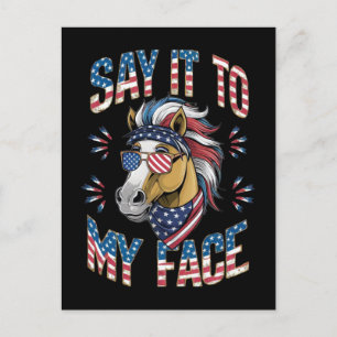 Cartes Pour Fêtes Annuelles Dis-Le À Mon Visage Drôle Cheval