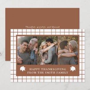 Cartes Pour Fêtes Annuelles Disposition de trois photos pour un joyeux Thanksg