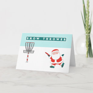 Cartes Pour Fêtes Annuelles Disque amusant golf Christmas Holiday Card