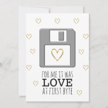 Disque disquette Amour de l'ordinateur au premier