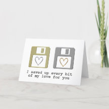 Disquette Coeur de disque Valentine's Day Geek inf