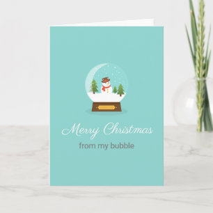 Cartes Pour Fêtes Annuelles distance sociale Joyeux Noël de ma bulle