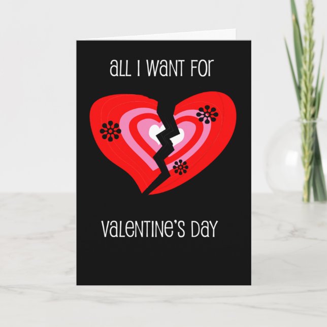 Cartes Pour Fêtes Annuelles Divorce d'Anti-Valentines (Devant)