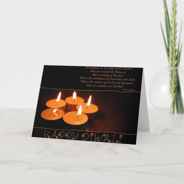 Cartes Pour Fêtes Annuelles Diwali 2 (Devant)