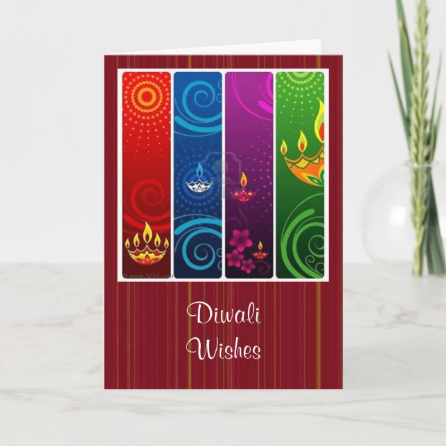 Cartes Pour Fêtes Annuelles Diwali 6 (Devant)