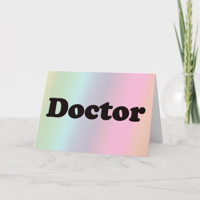 Cartes Pour Fêtes Annuelles Docteur (Devant)
