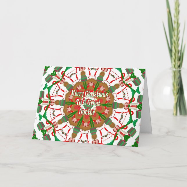 Cartes Pour Fêtes Annuelles Docteur Card de Noël (Devant)