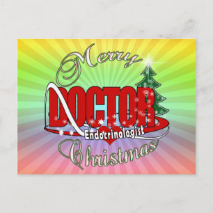 Cartes Pour Fêtes Annuelles DOCTEUR ENdocrinologue CHRISTMAS