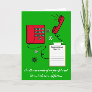 Cartes Pour Fêtes Annuelles Docteur ou Dentiste Personnel de bureau Joyeux vac