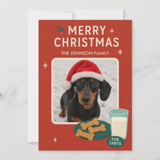 Cartes Pour Fêtes Annuelles Dog Christmas Cookie Christmas Card  (Devant)