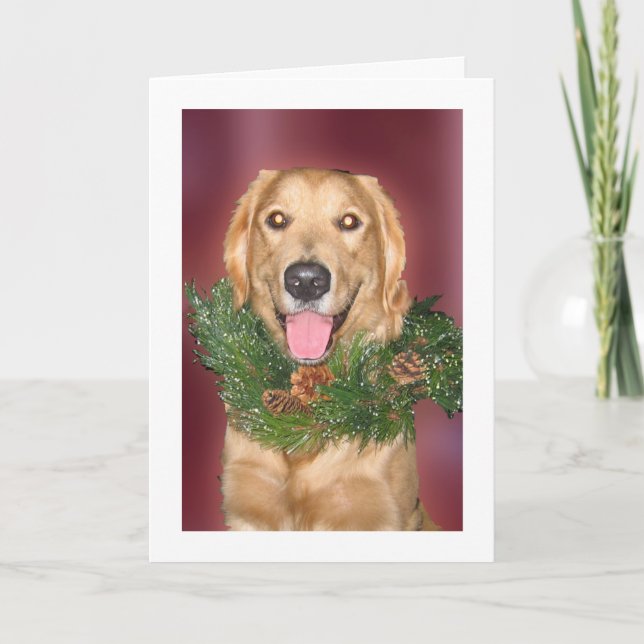 Cartes Pour Fêtes Annuelles Dog wearing (Devant)