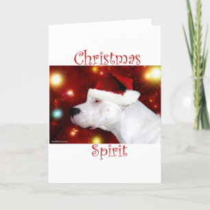 Cartes Pour Fêtes Annuelles Dogo Argentino Christmas Spirit