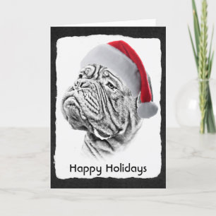 Cartes Pour Fêtes Annuelles Dogue De Bordeaux - mastiff français