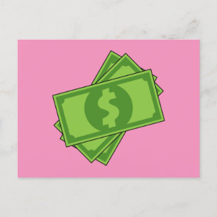 Cartes Pour Fêtes Annuelles Dollar de l'argent du dessin
