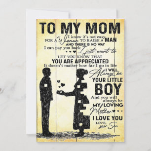 Cartes Pour Fêtes Annuelles Don Son To Mom   Cadeau Spécial Pour Famille