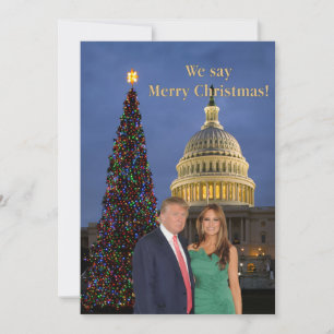 Cartes Pour Fêtes Annuelles Donald et Melania : On dit Joyeux Noël !