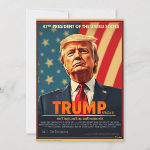 Cartes Pour Fêtes Annuelles Donald Trump 2024 - série amusante ironique