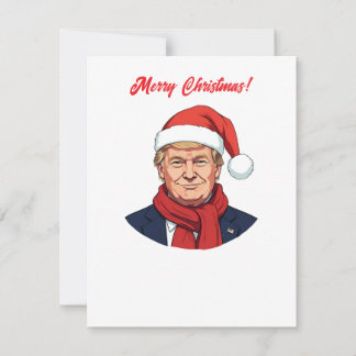 Cartes Pour Fêtes Annuelles Donald Trump avec le Casquette du Père Noël Joyeux