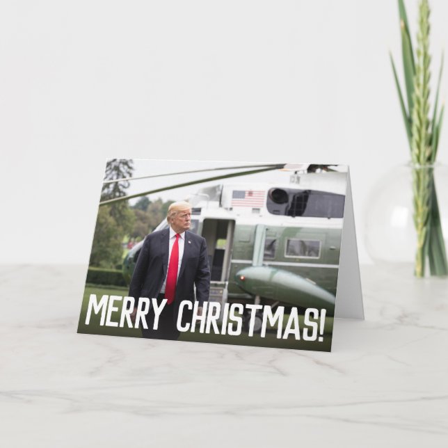 Cartes Pour Fêtes Annuelles Donald Trump Force Joyeux voeux de Noël (Devant)