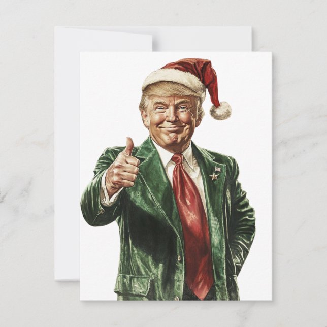 Cartes Pour Fêtes Annuelles Donald Trump Funny Christmas Card (Devant)