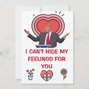 Cartes Pour Fêtes Annuelles donald trump valentines jour FUNNY Holiday Card