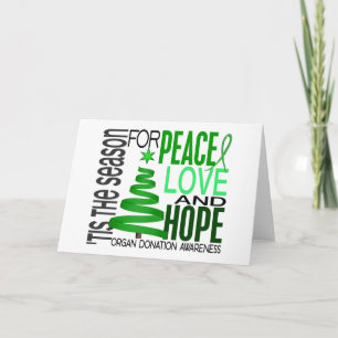 Cartes Pour Fêtes Annuelles Donation d'organe de vacances de Noël d'espoir