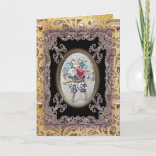 Cartes Pour Fêtes Annuelles Donnant le coeur victorien