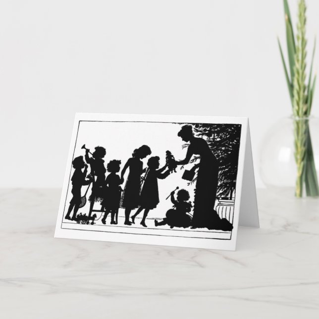Cartes Pour Fêtes Annuelles Donner des cadeaux de Noël (Devant)