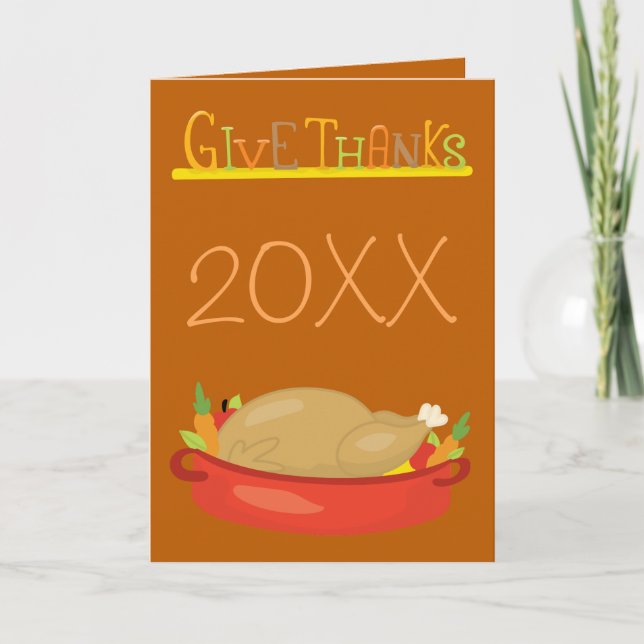Cartes Pour Fêtes Annuelles Donner Merci thème Turquie (Devant)