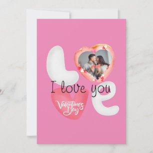 Cartes Pour Fêtes Annuelles donut rose personnalisé pour la Saint-Valentin