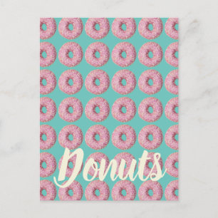 Cartes Pour Fêtes Annuelles Donut Vegan Pattern for Vegetarian Sweet Tooth